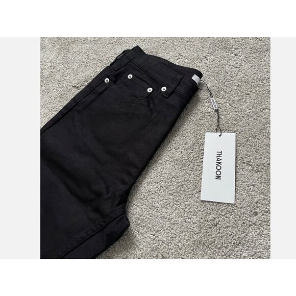 NWT PERFECT FOR SPRING THAKOON CLASSIC CROPPED JEANS BLACK SZ 4 MSRP $150 COTTON - Picture 8 of 8